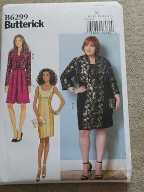 Butterick B6299 Women's Dress & Jacket Sewing Pattern UNCUT